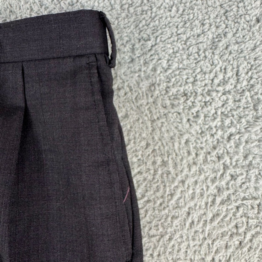 Jos A Bank Dress Pants Mens 44 Waist Gray Wool Pleated Front Cuffed Trousers - Picture 6 of 16